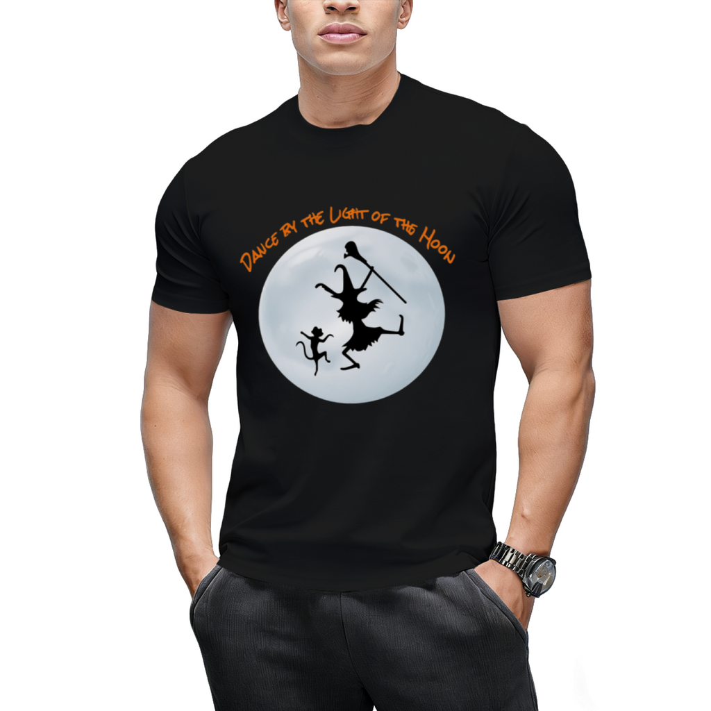 Moonlight Witch and Black Cat Graphic T-Shirt