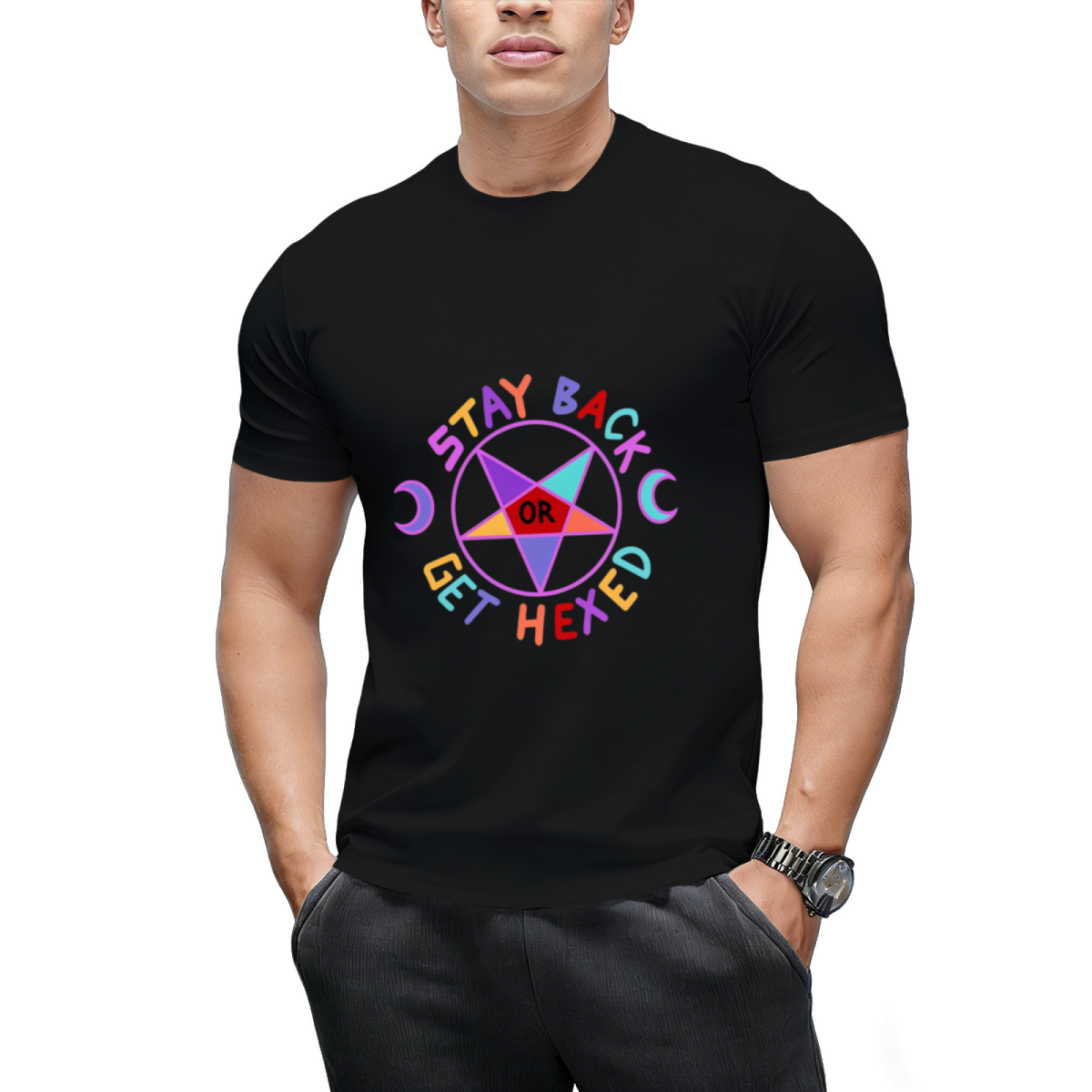 Stay Back or Get Hexed Graphic T-Shirt