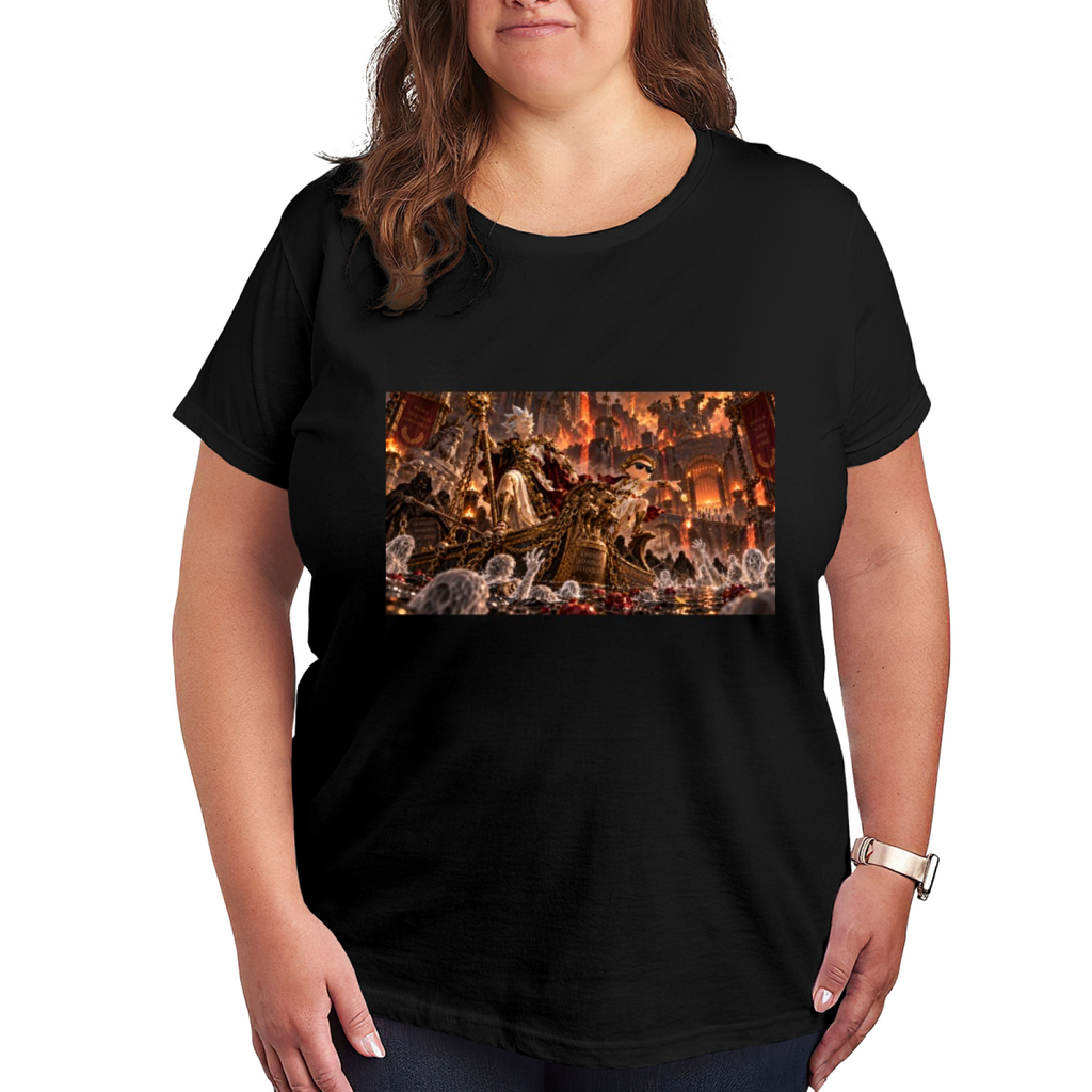 Royal Firelit Throne Women's T-Shirt for Fantasy Events