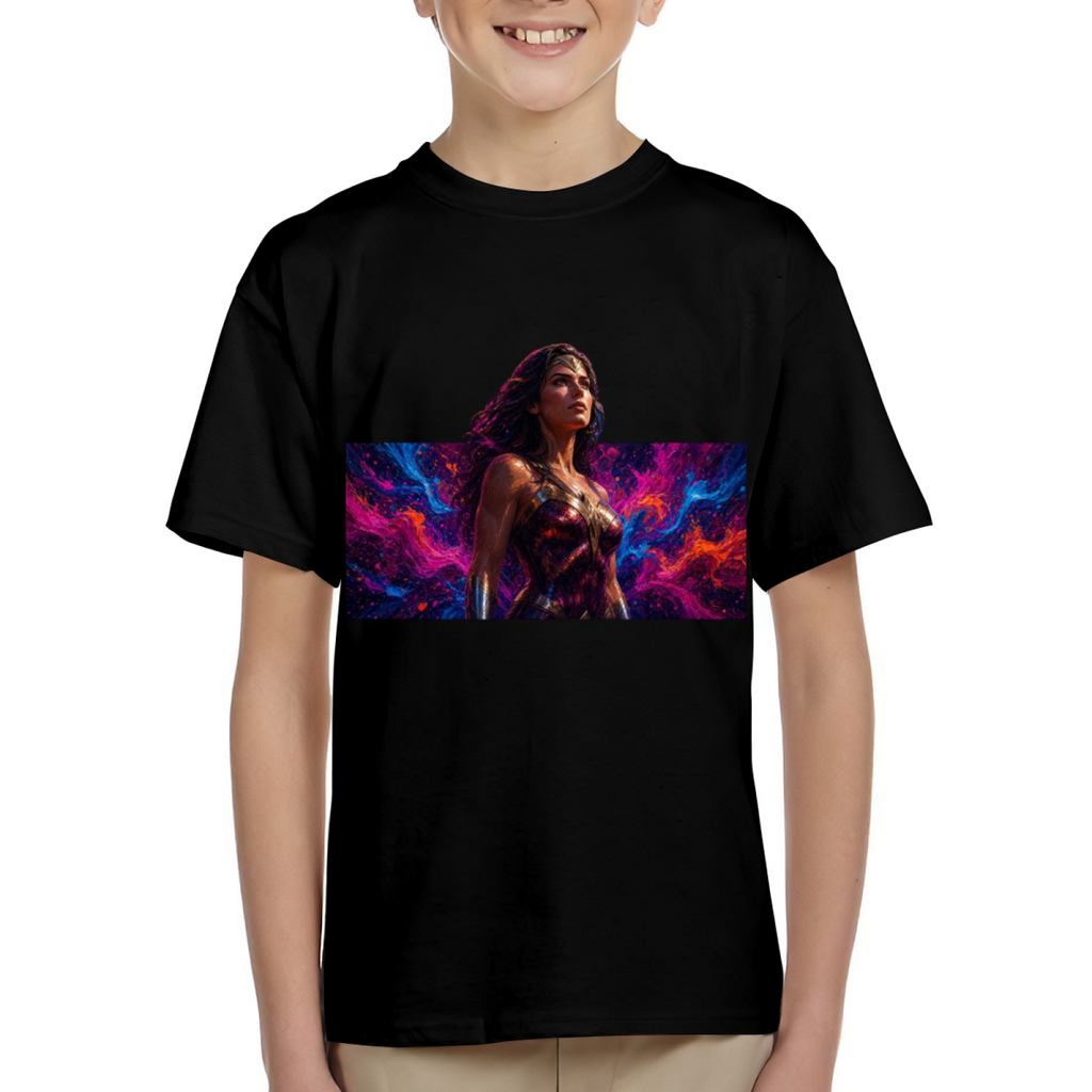 Prismatic Warrior Portrait Kid's T-Shirt for Nights Out