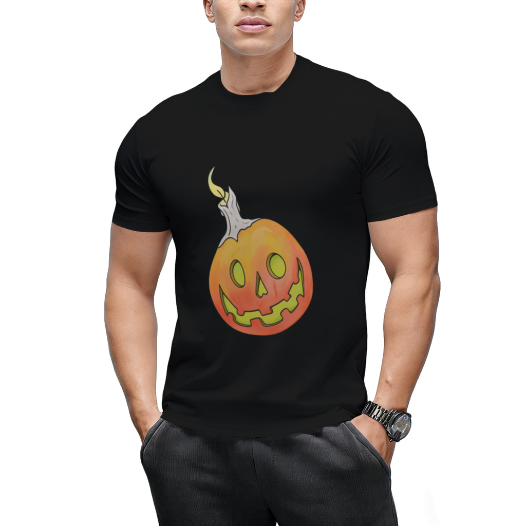 Jack-O-Lantern and Crescent Moon Graphic T-Shirt