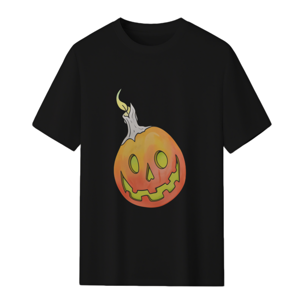 Jack-O-Lantern and Crescent Moon Graphic T-Shirt