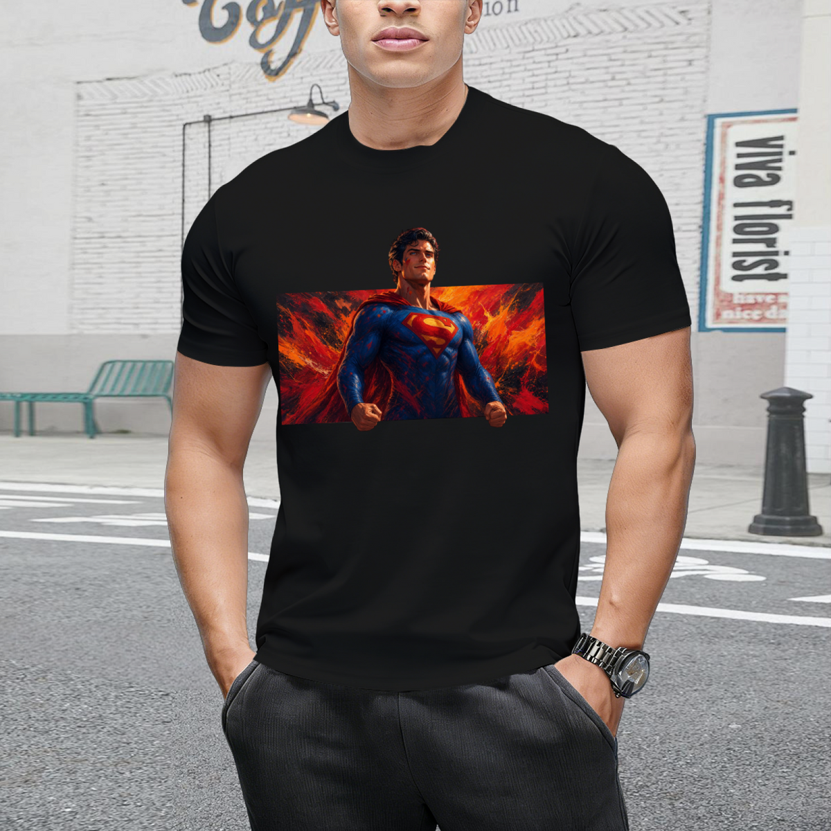 Blazing Courage Men's T-Shirt for Summer Weekends