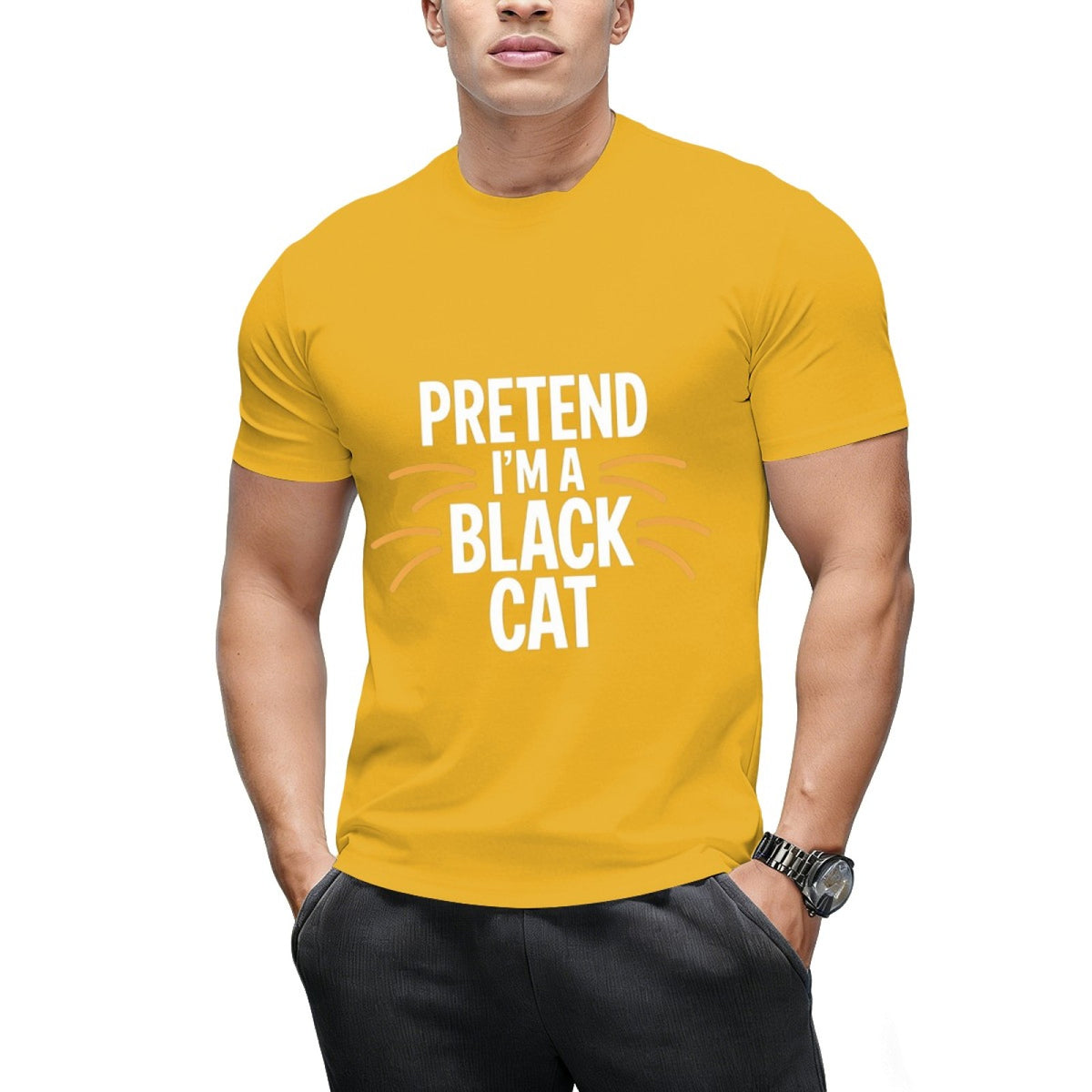 Pretend I'm a Black Cat Graphic T-Shirt