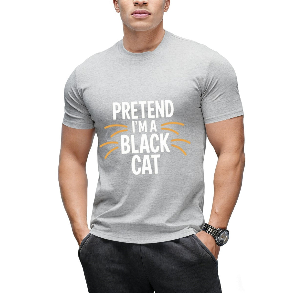 Pretend I'm a Black Cat Graphic T-Shirt