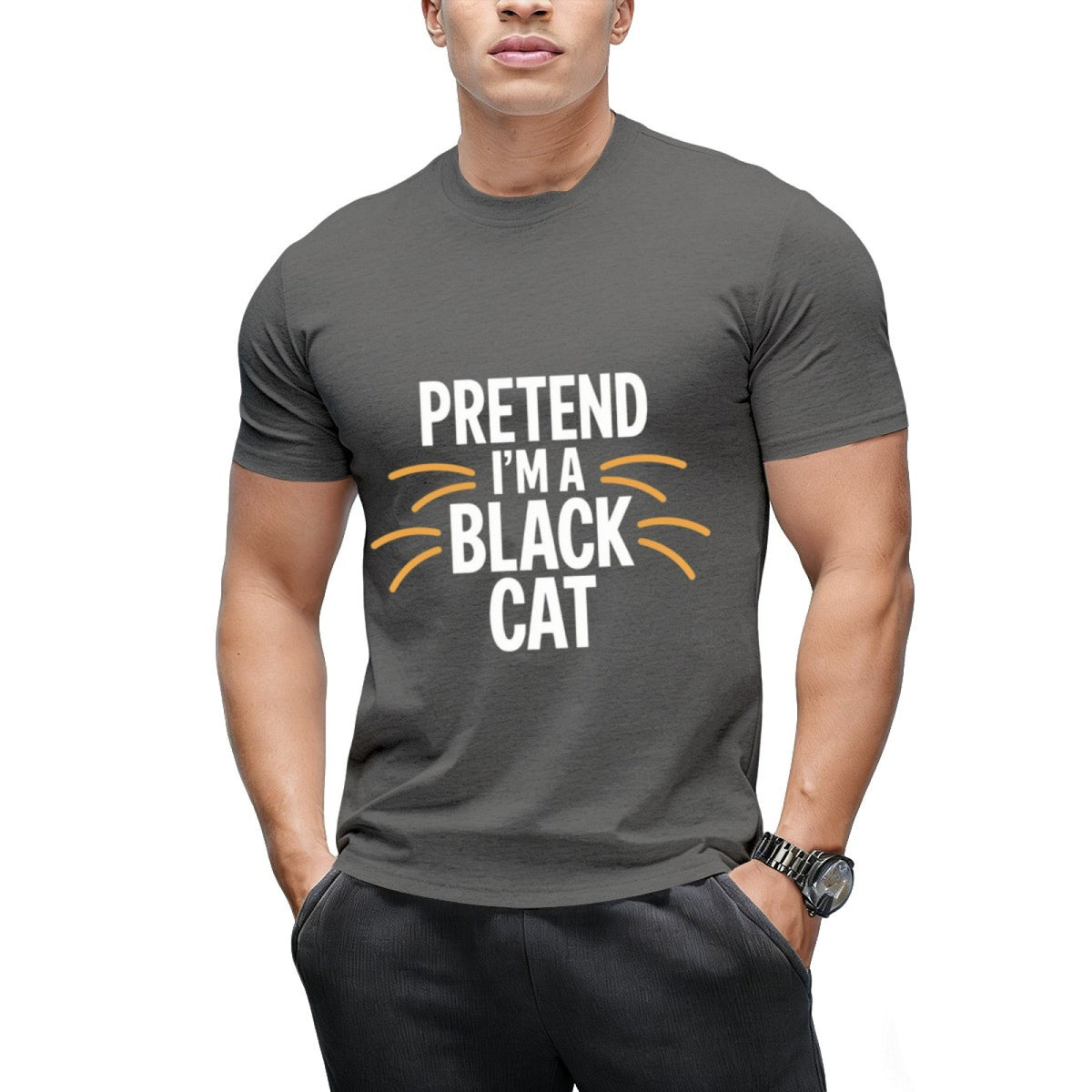 Pretend I'm a Black Cat Graphic T-Shirt