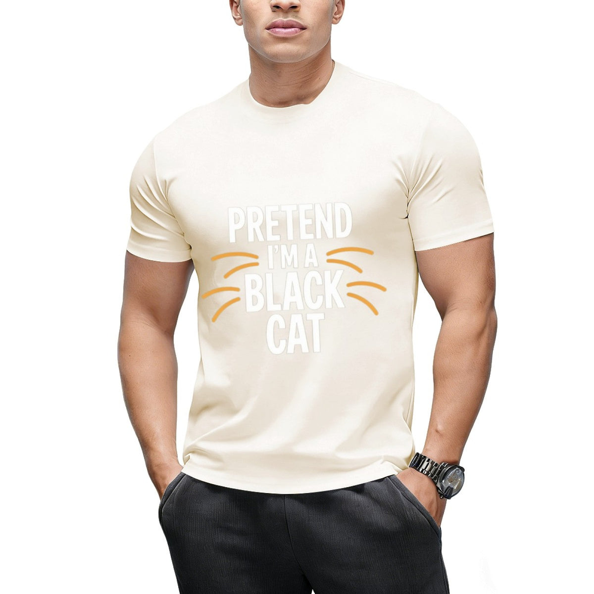Pretend I'm a Black Cat Graphic T-Shirt
