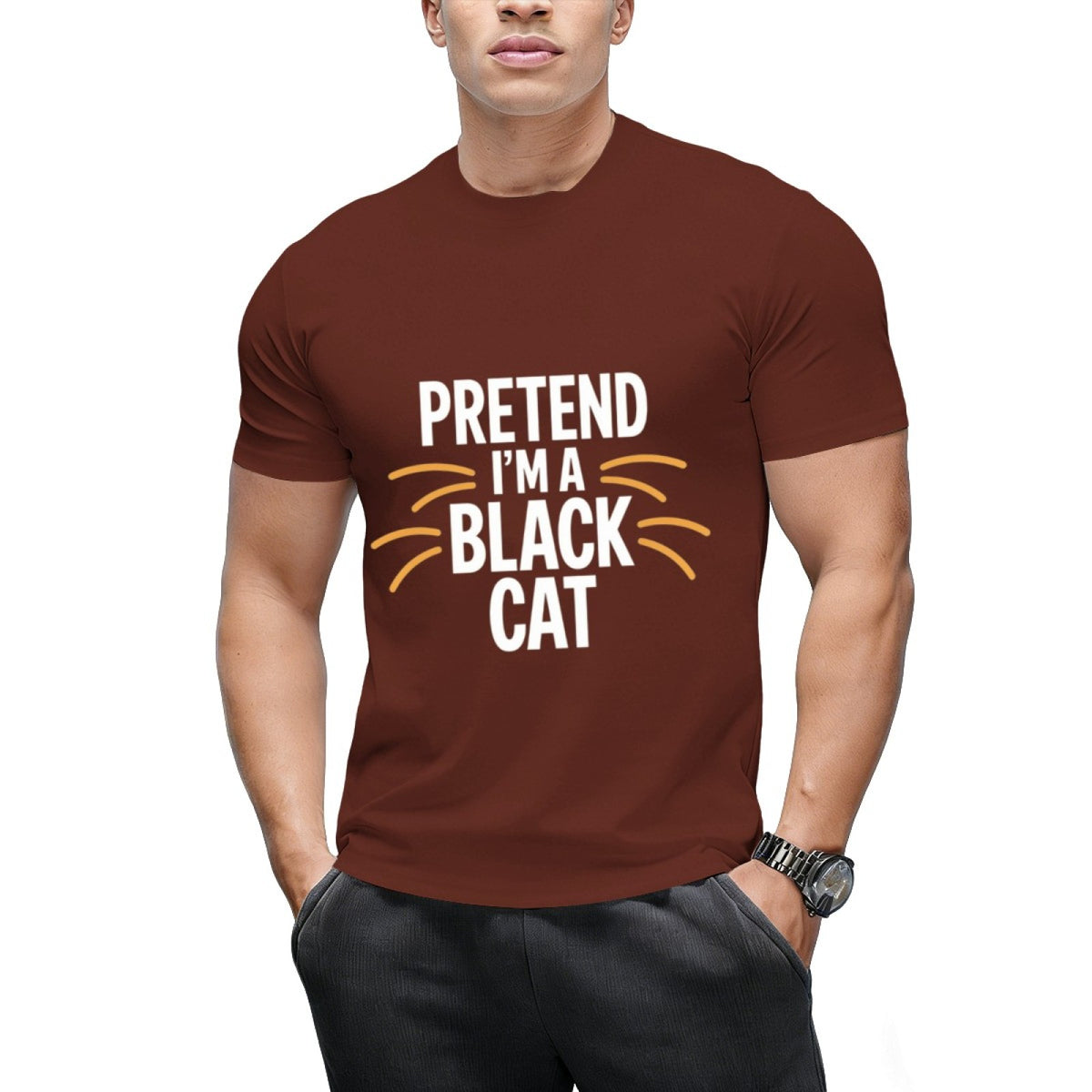 Pretend I'm a Black Cat Graphic T-Shirt