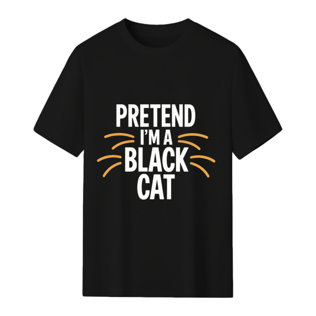 Pretend I'm a Black Cat Graphic T-Shirt