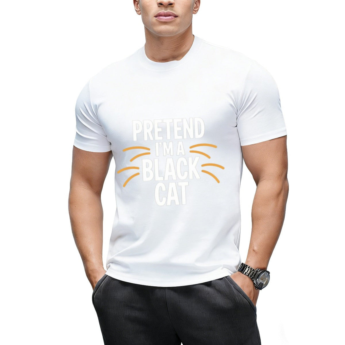 Pretend I'm a Black Cat Graphic T-Shirt