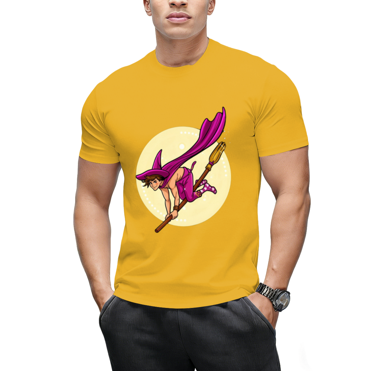 Witch Boys - Violet Amethyst Graphic T-Shirt