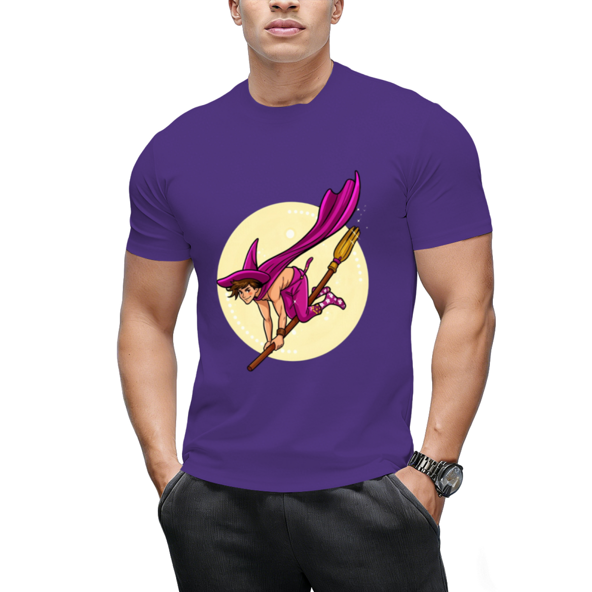 Witch Boys - Violet Amethyst Graphic T-Shirt