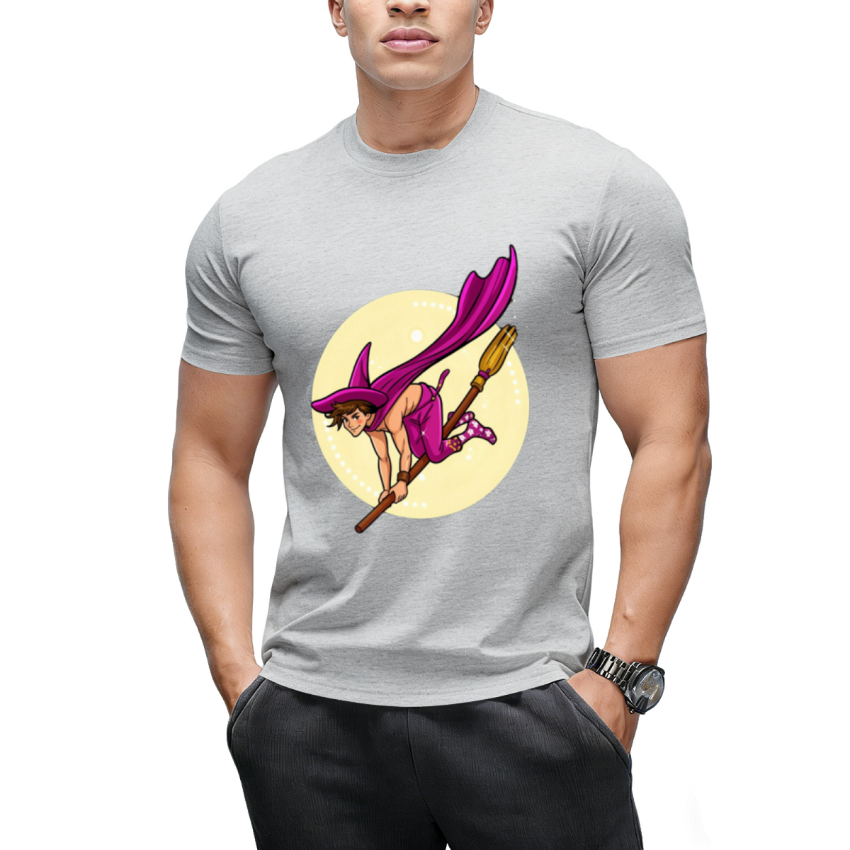 Witch Boys - Violet Amethyst Graphic T-Shirt