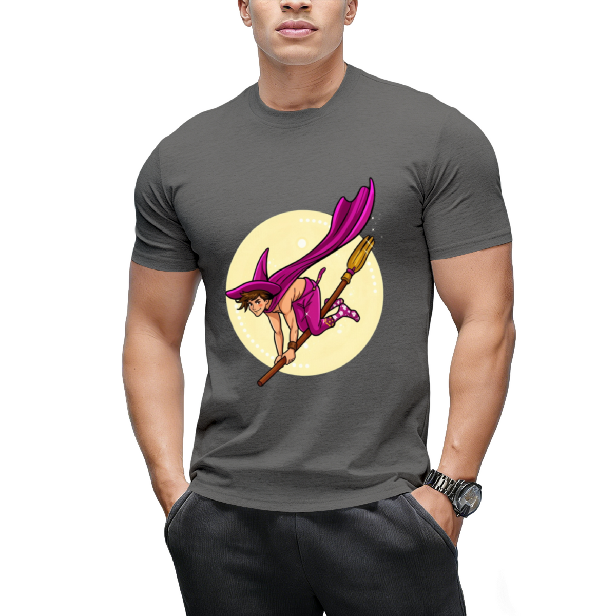 Witch Boys - Violet Amethyst Graphic T-Shirt