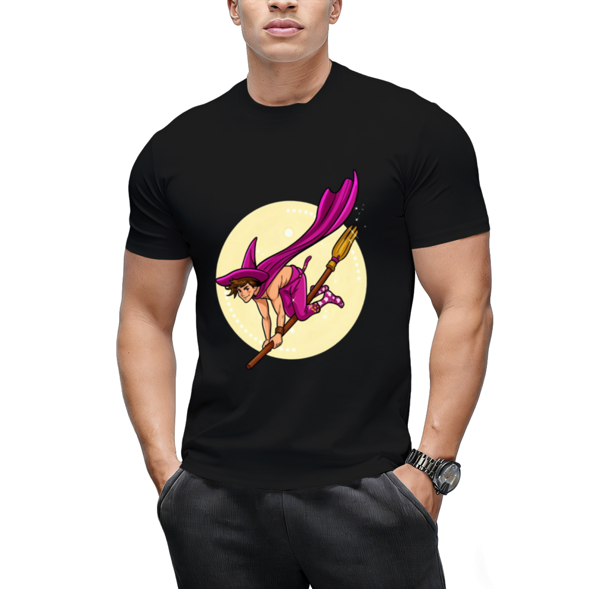 Witch Boys - Violet Amethyst Graphic T-Shirt