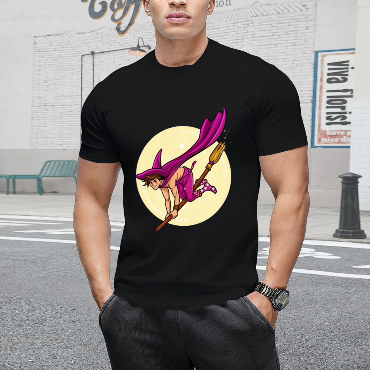 Witch Boys - Violet Amethyst Graphic T-Shirt