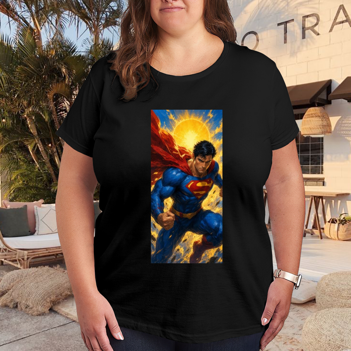 Solar Charge Portrait Women's T-Shirt for Comic Events