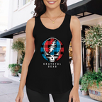 Grateful Dead Plaid Steal Your Face graphic tank top product image