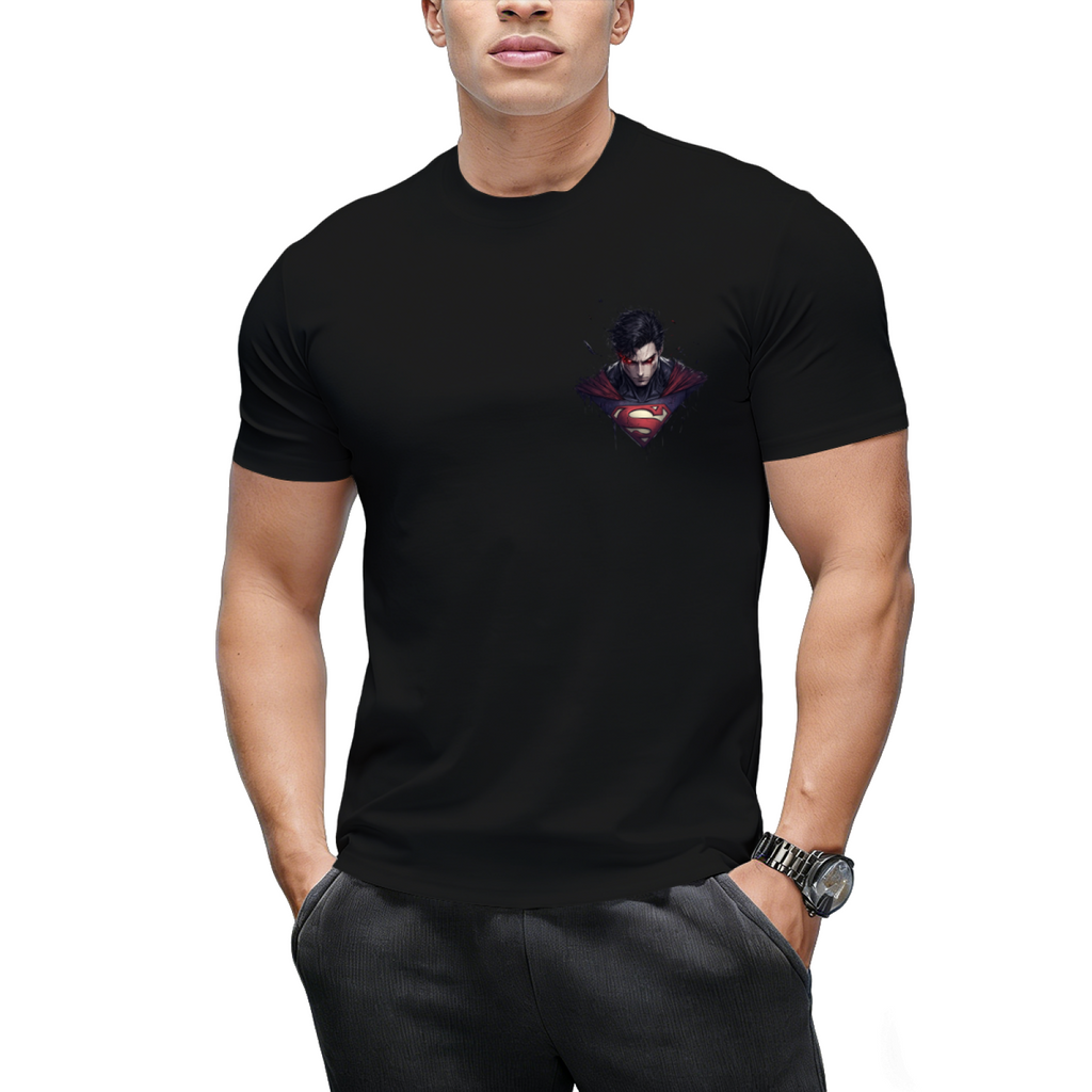 Intense Gaze Chest Art Men's T-Shirt for Everyday Style