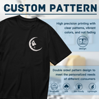 Grateful Dead Blue tie-dye Jerry Garcia with a white crescent moon face print called graphic T-shirt product image