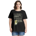 Graphic T-shirt product image with vintage seahorse illustration artwork, black colorway