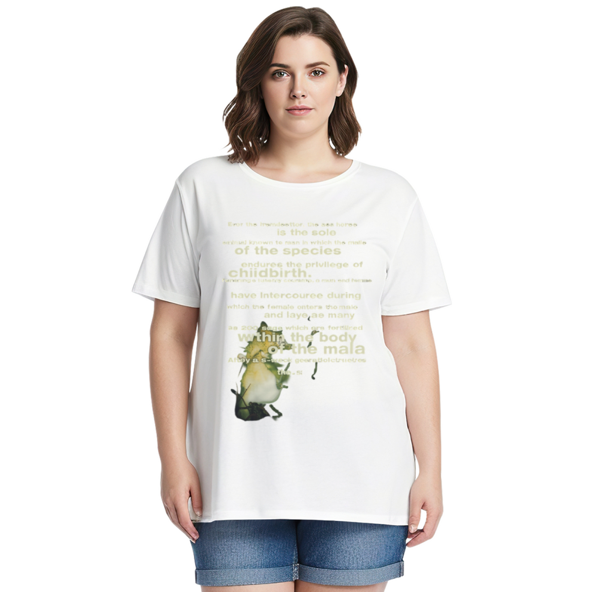 Vintage Seahorse Art Graphic T-Shirt