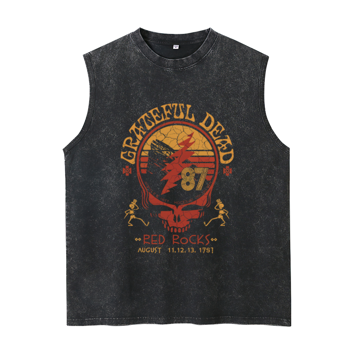 Grateful Dead washed graphic tank top with Red Rocks 1987 graphic