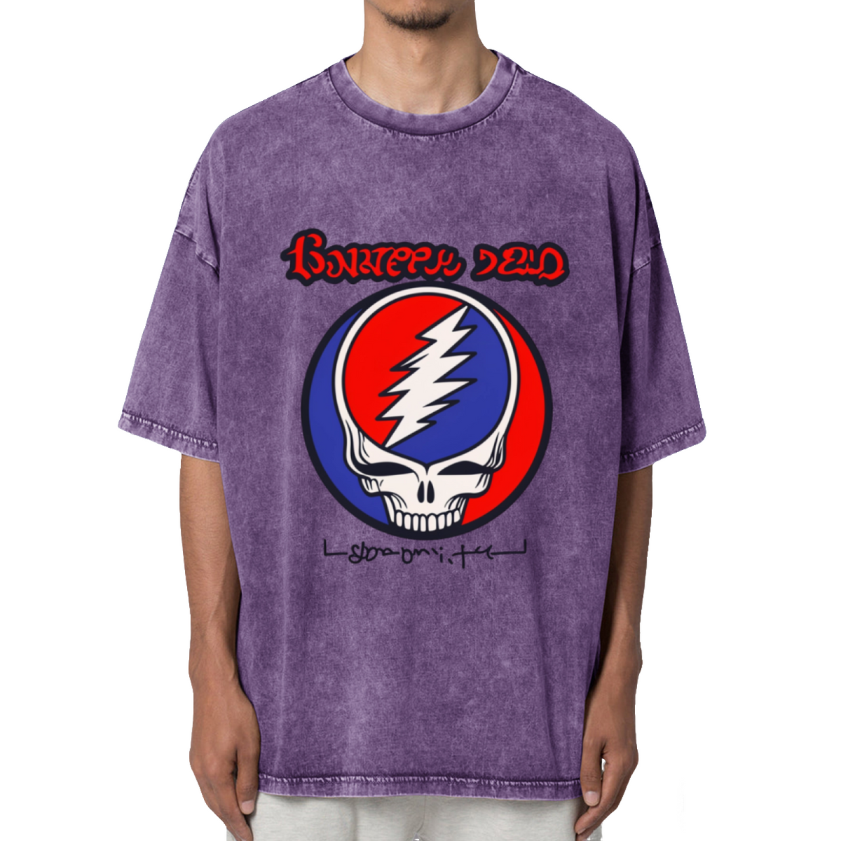 Grateful Dead Steal Your Face Album Washed Graphic T-Shirt