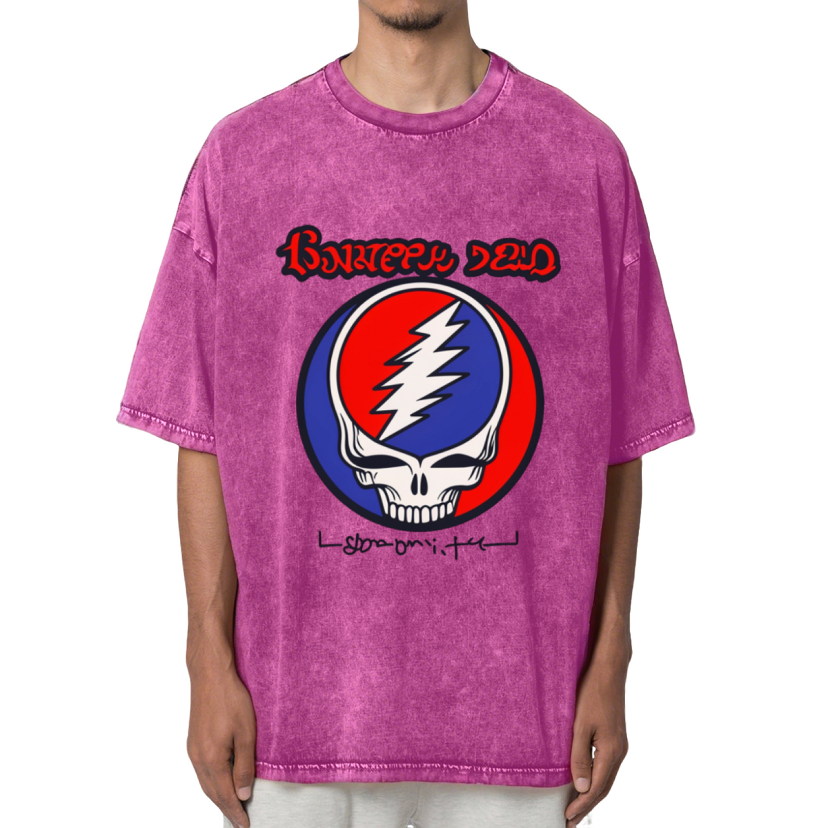 Grateful Dead Steal Your Face Album Washed Graphic T-Shirt