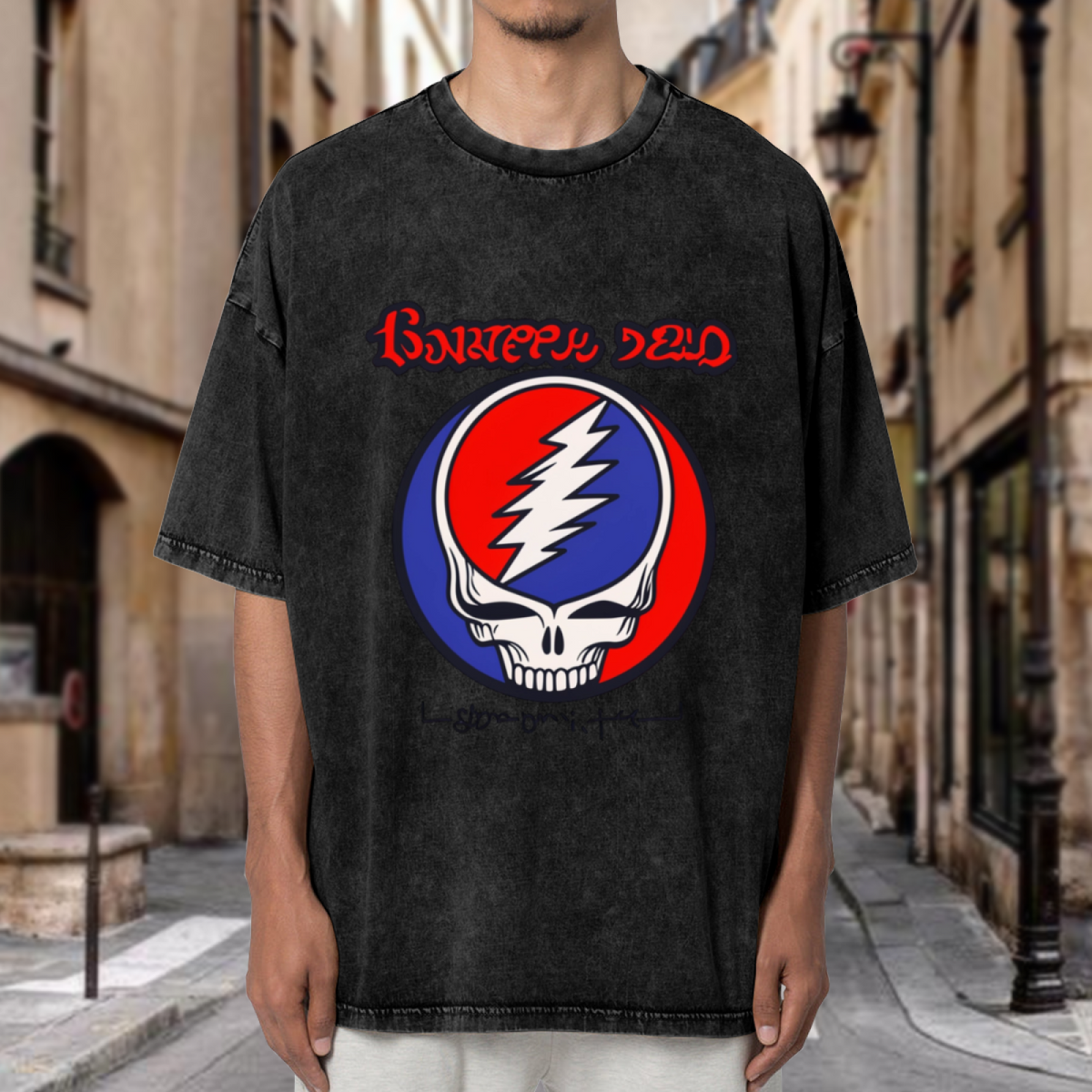Grateful Dead Steal Your Face Album washed graphic T-shirt, product image