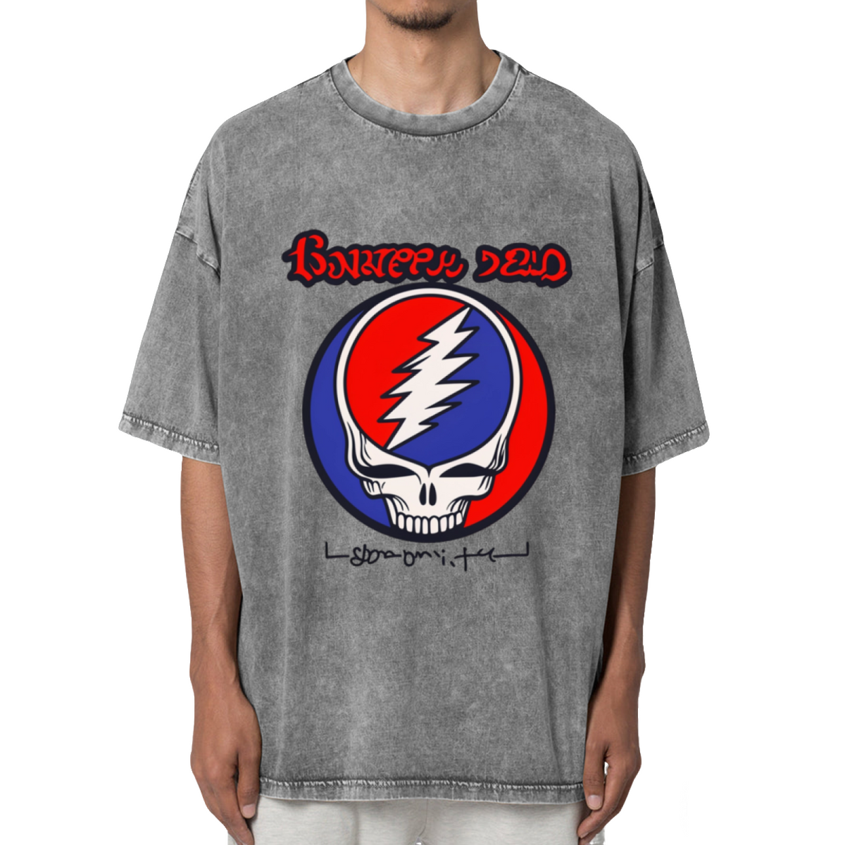 Grateful Dead Steal Your Face Album Washed Graphic T-Shirt