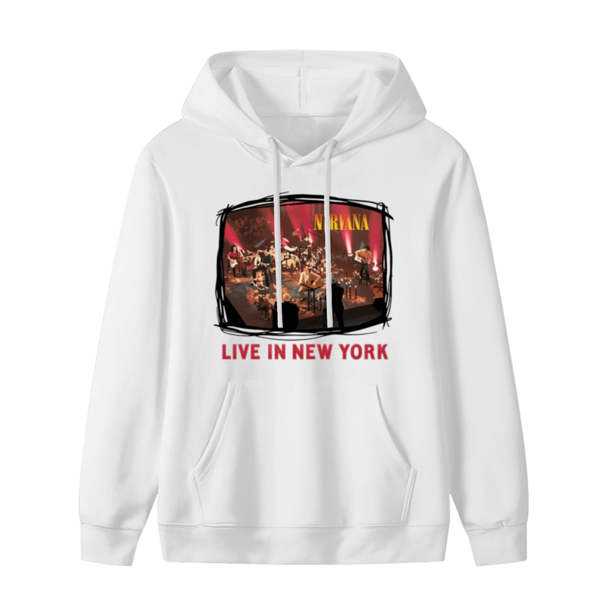 Nirvana Live in New York Concert Photo Hoodie