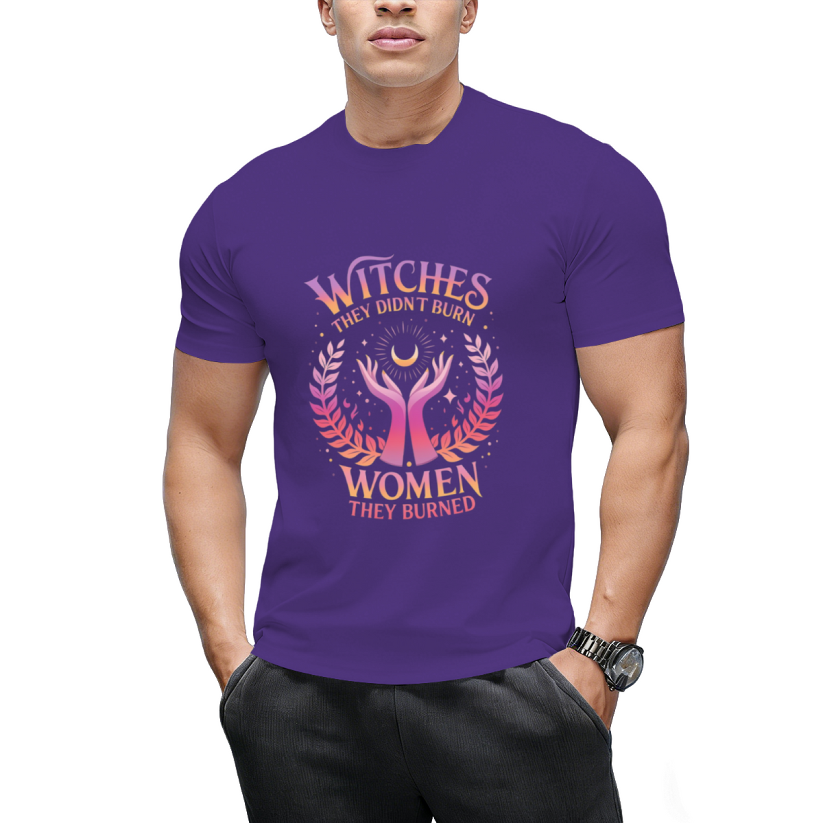 They Didn't Burn Witches Feminist Witch Women's Rights Graphic T-Shirt