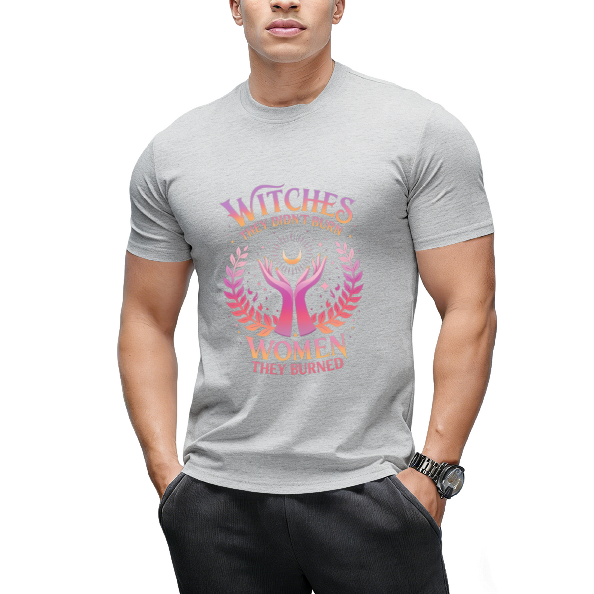 They Didn't Burn Witches Feminist Witch Women's Rights Graphic T-Shirt