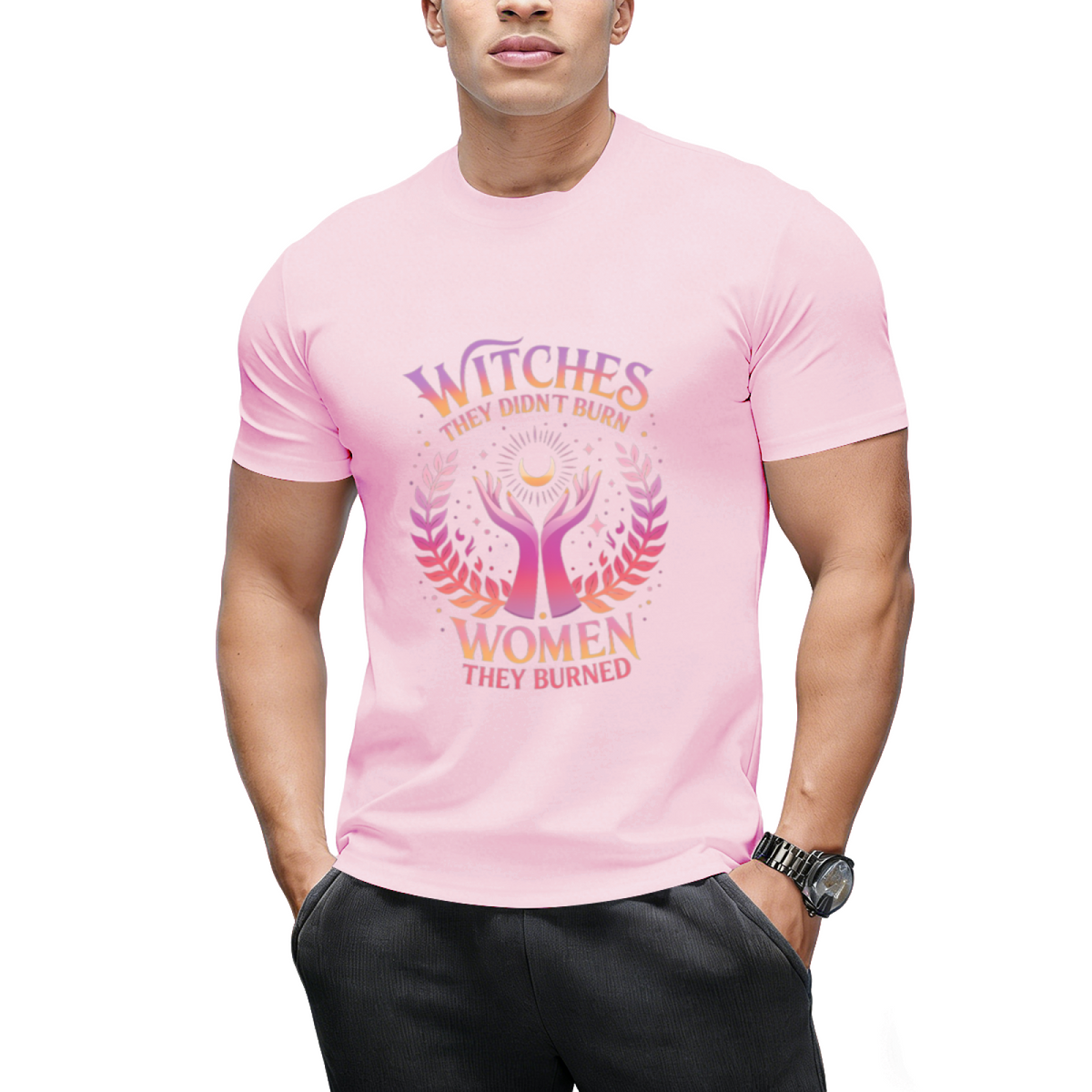 They Didn't Burn Witches Feminist Witch Women's Rights Graphic T-Shirt