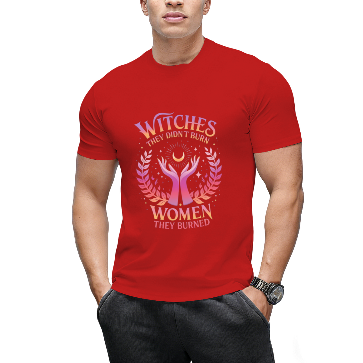 They Didn't Burn Witches Feminist Witch Women's Rights Graphic T-Shirt