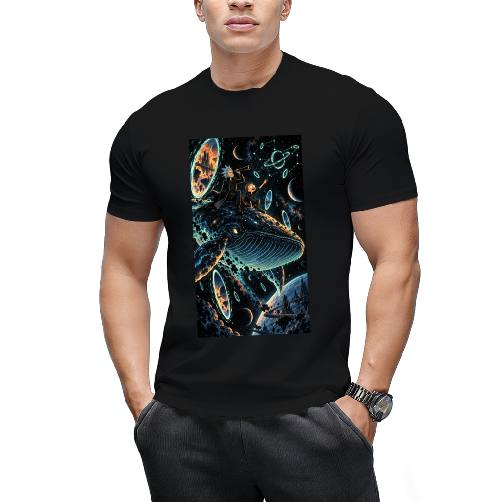 Whale Through the Stars Men's T-Shirt for Summer Travel