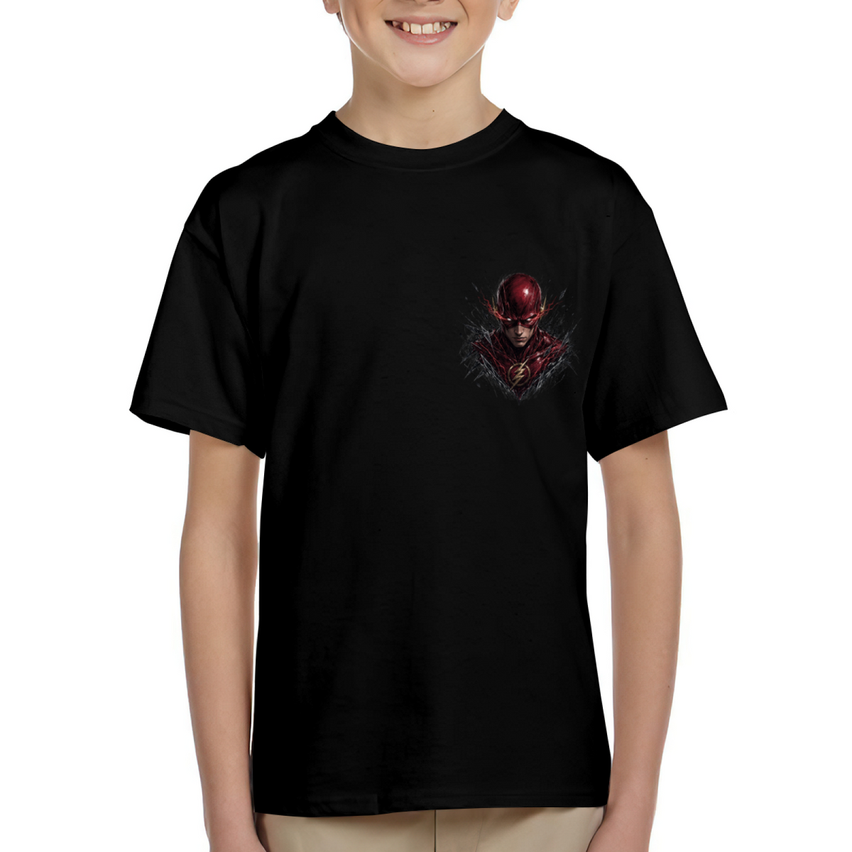 Crimson Cowl Chest Art Kid's T-Shirt for Casual Days