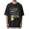 Nirvana Seahorse Text Washed Graphic Tee in Black, product image showing a seahorse-related Reproduction typography graphic.