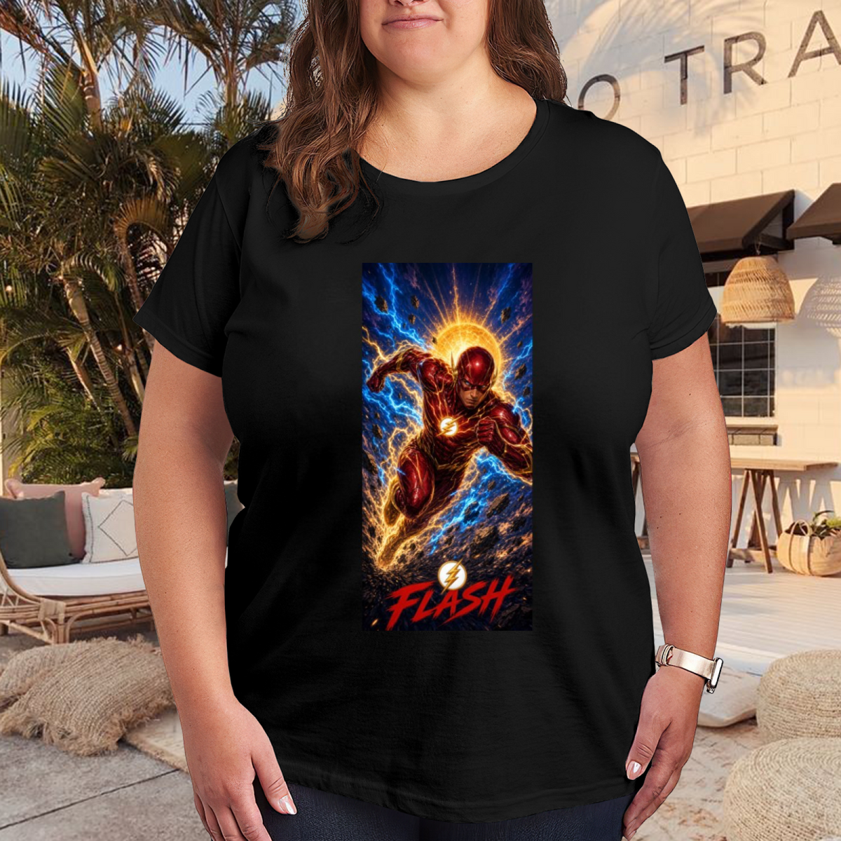 Sunburst Lightning Run Women's T-Shirt for Summer Trips