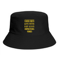 Nirvana Corporate Rock Quote Bucket Hat with Flower Sniffin Corporate Rock quote