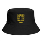 Nirvana Corporate Rock Quote Bucket Hat with Flower Sniffin Corporate Rock quote
