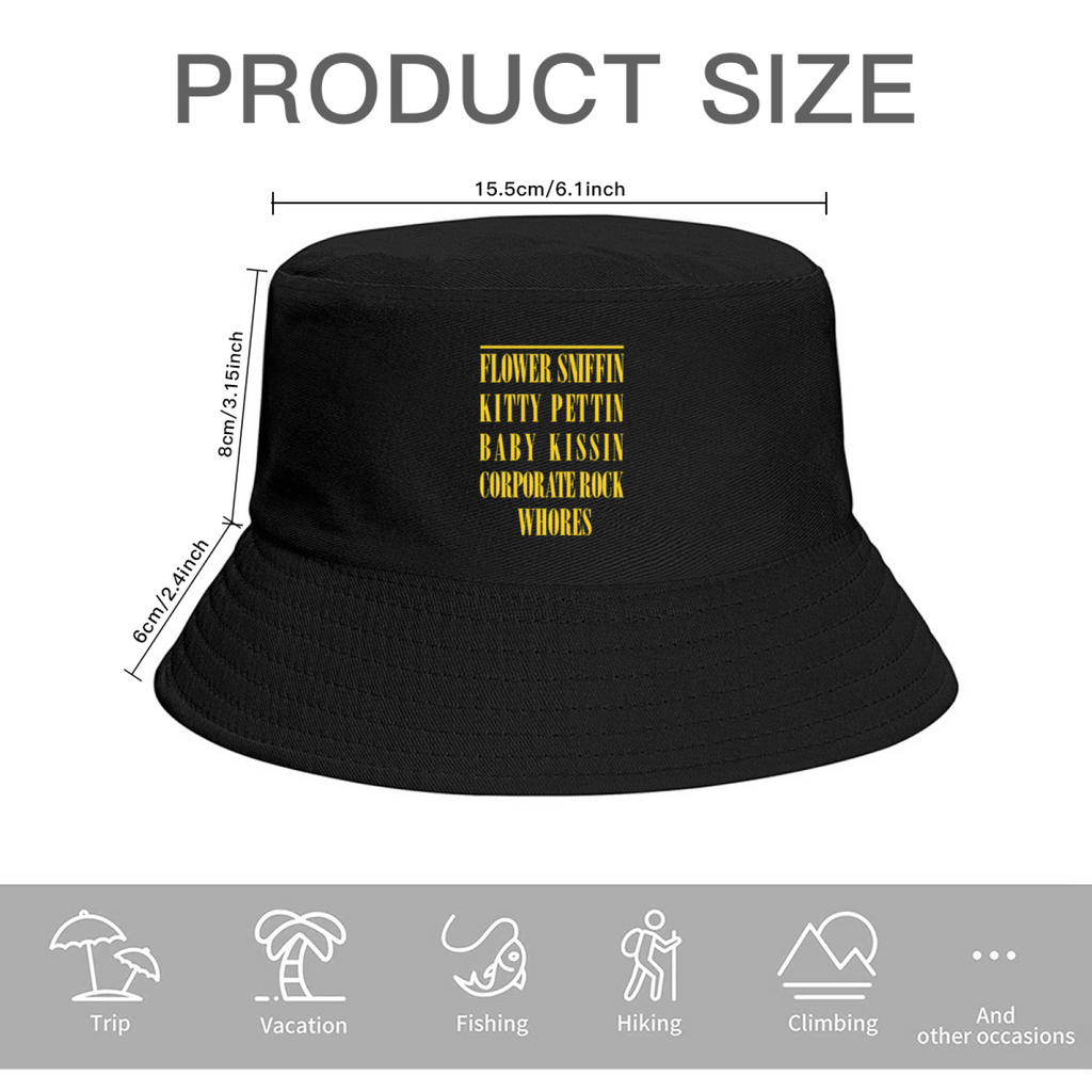 Nirvana Corporate Rock Quote Bucket Hat product image with Flower Sniffin Corporate Rock quote