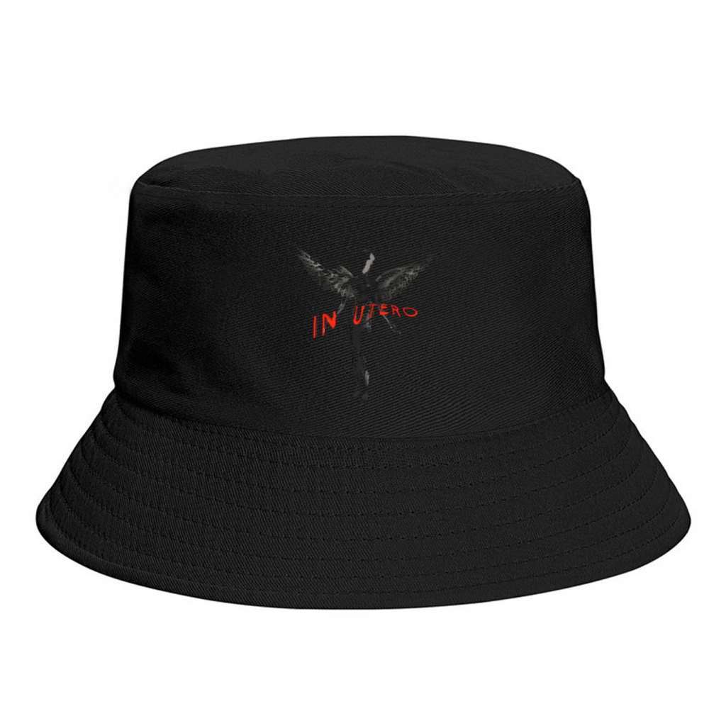 Nirvana Dark In Utero Angel Bucket Hat with dark In Utero angel artwork