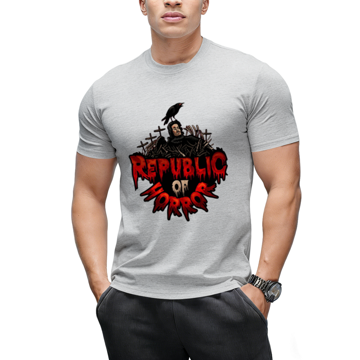 Republic of Horror Logo Graphic T-Shirt