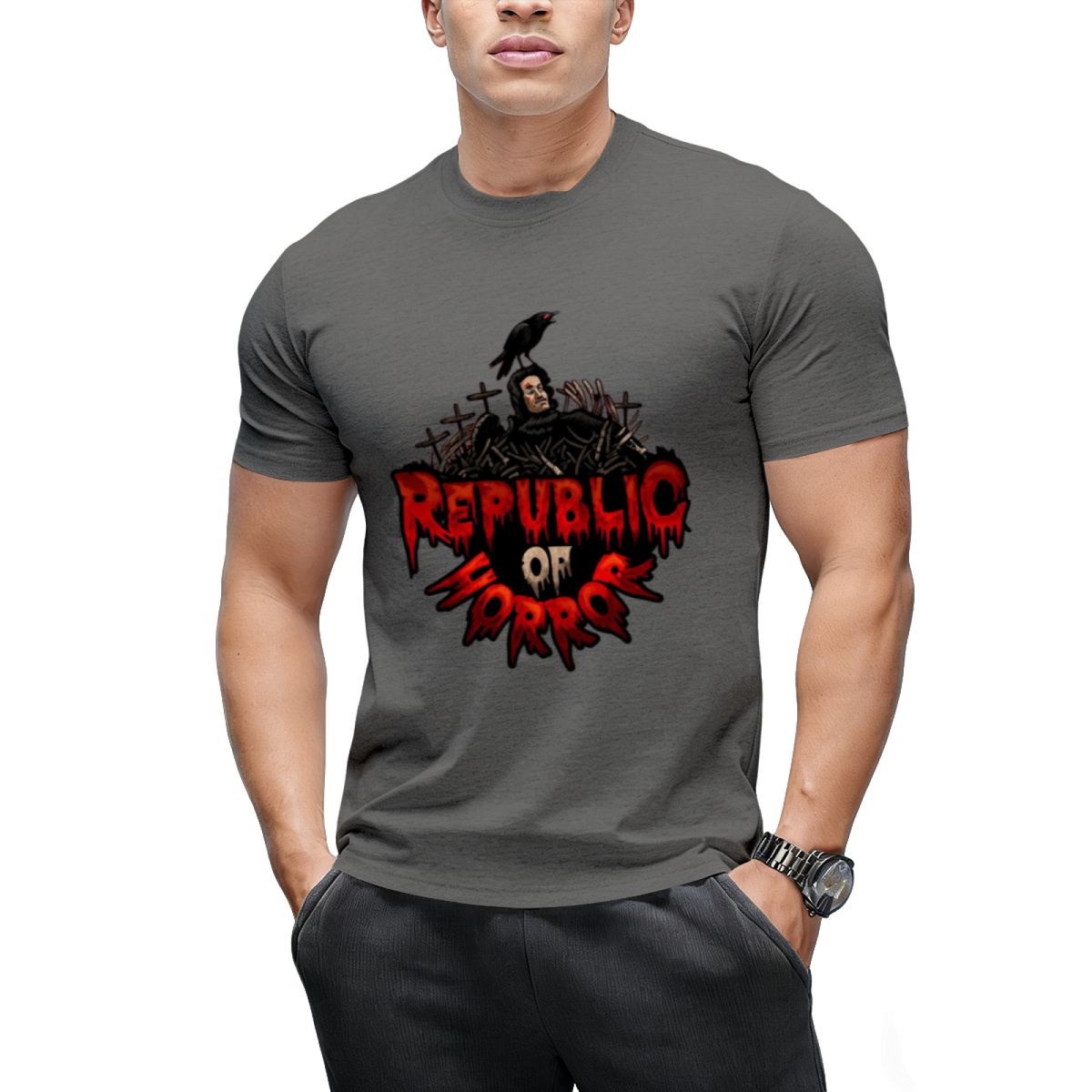Republic of Horror Logo Graphic T-Shirt