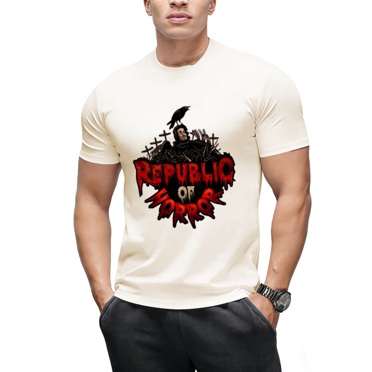 Republic of Horror Logo Graphic T-Shirt