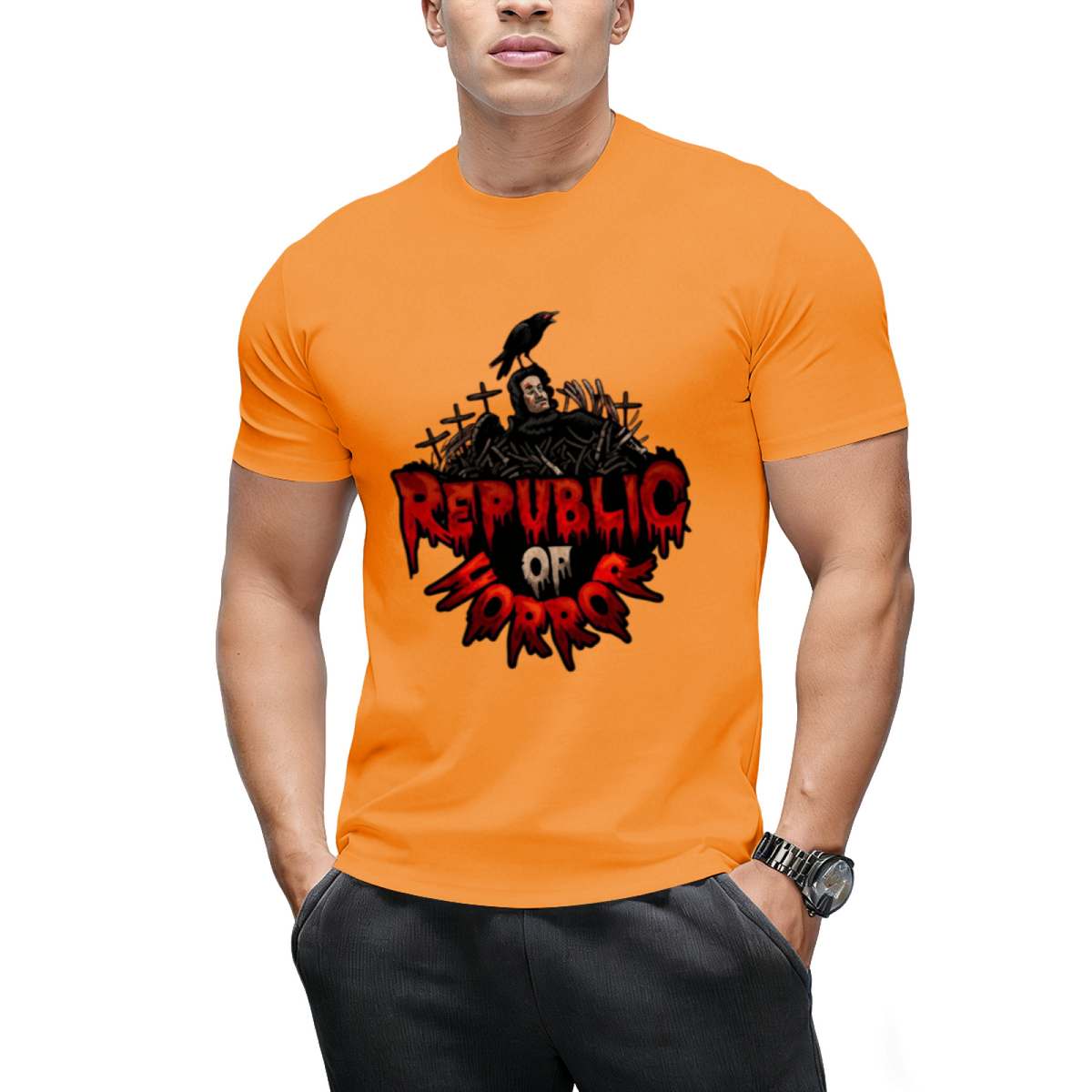 Republic of Horror Logo Graphic T-Shirt