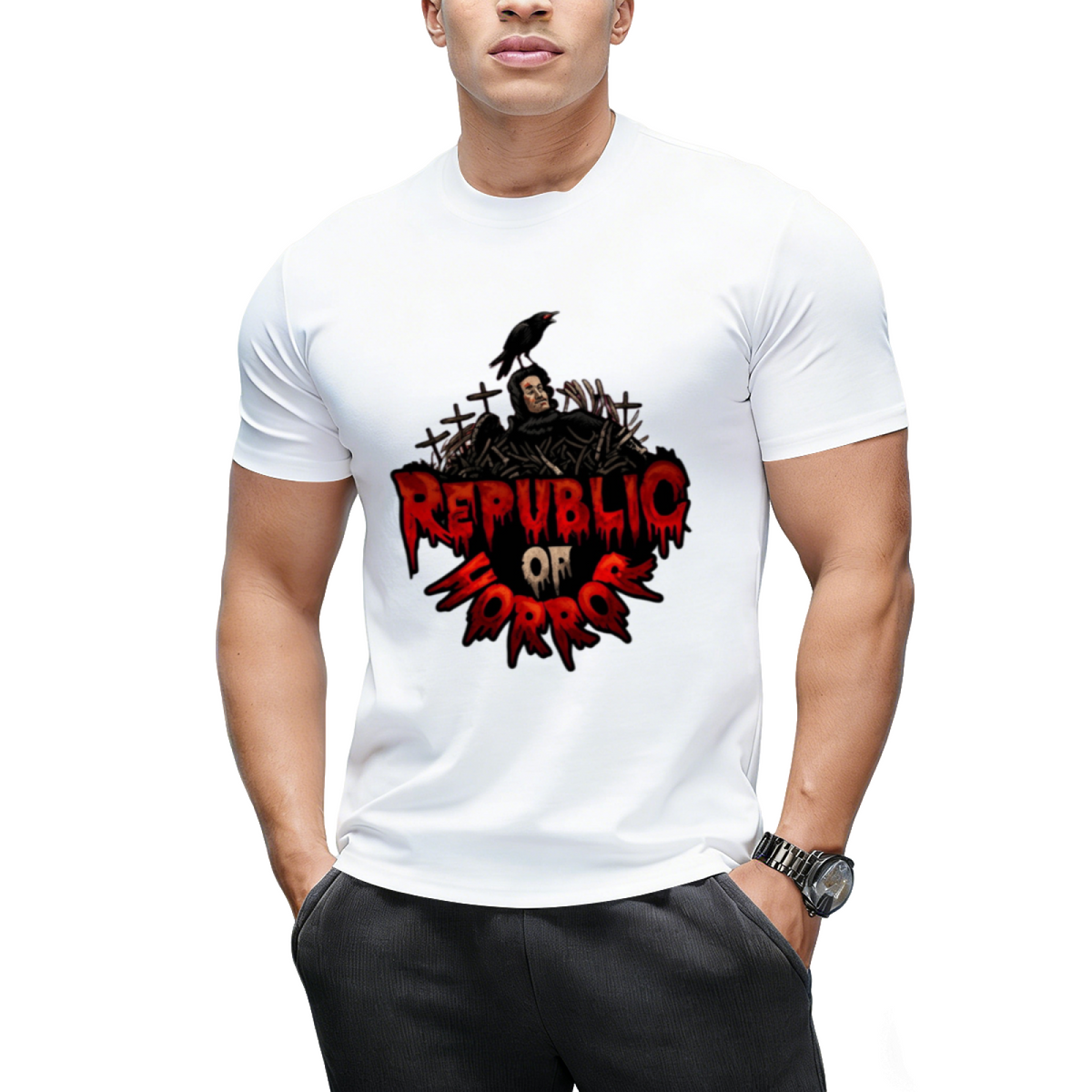 Republic of Horror Logo Graphic T-Shirt