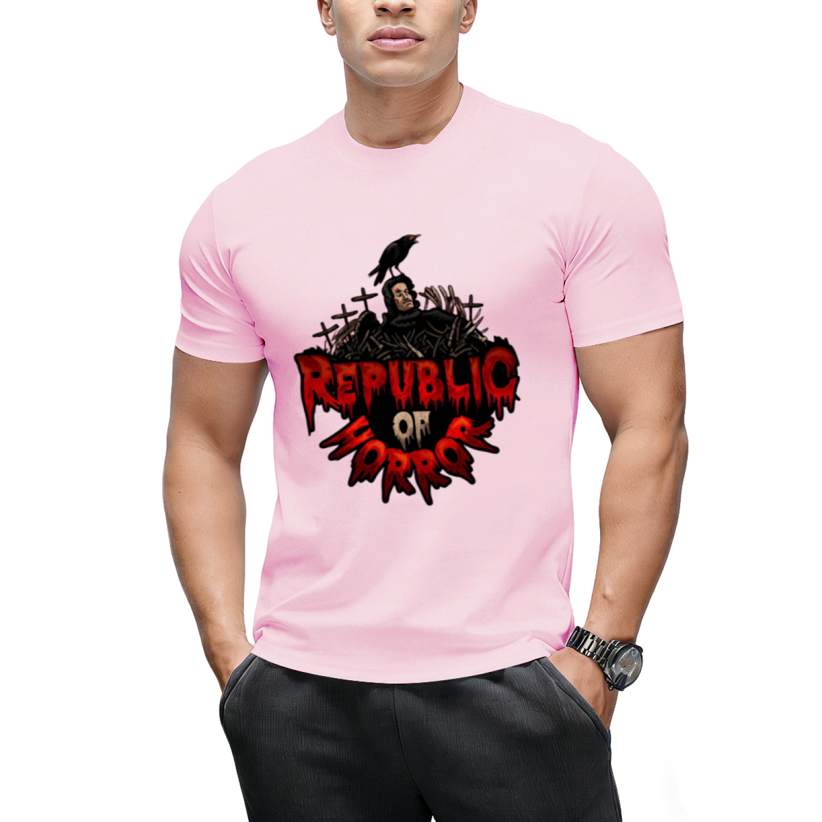 Republic of Horror Logo Graphic T-Shirt